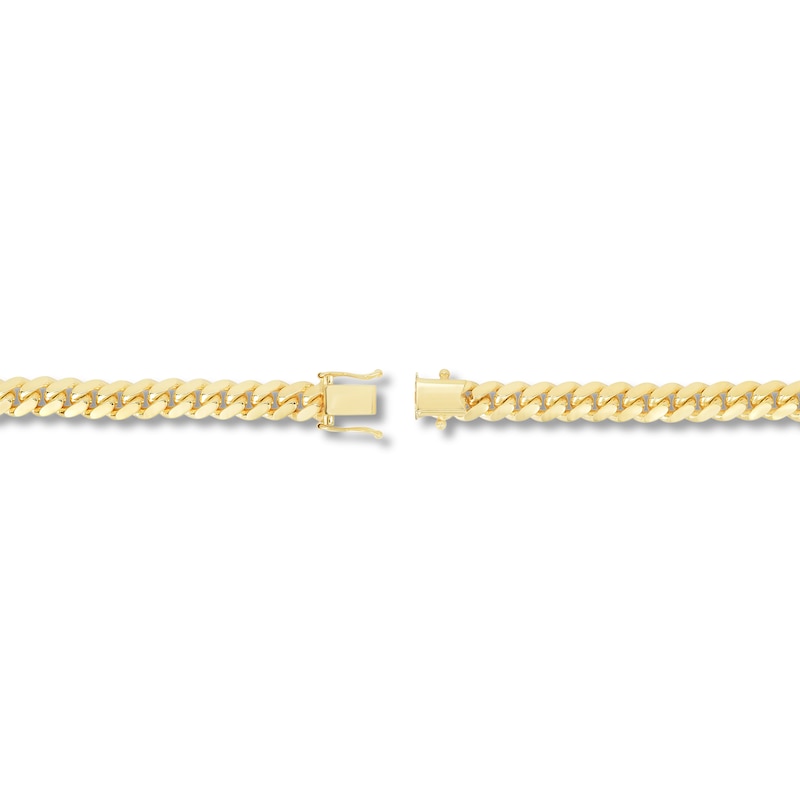 Main Image 2 of Solid Miami Cuban Link Necklace 14K Yellow Gold 24&quot; 7.0mm