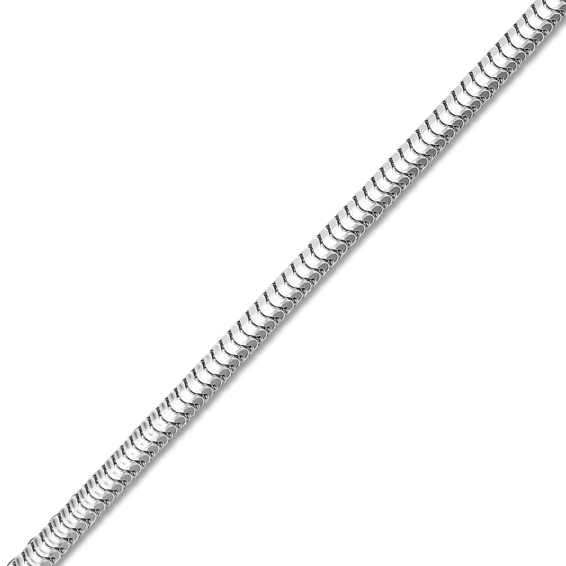 Hollow Snake Chain Necklace 14K White Gold 18" 1.9mm