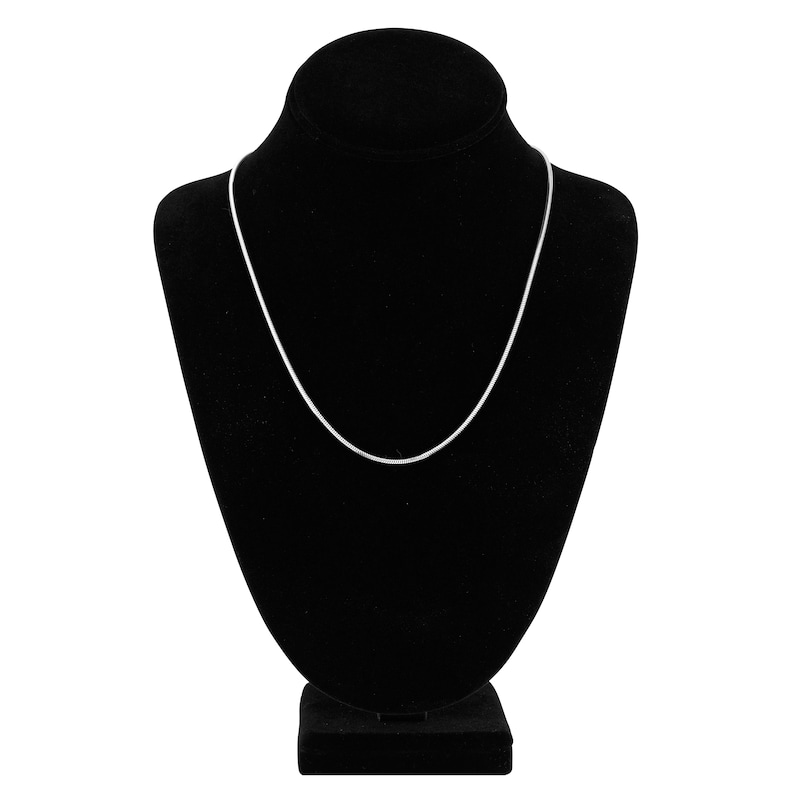 Hollow Snake Chain Necklace 14K White Gold 20" 1.9mm