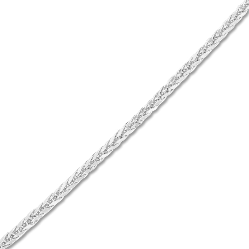 Main Image 2 of Hollow Square Wheat Chain Necklace 14K White Gold 20&quot; 2.2mm