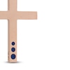 Thumbnail Image 2 of Marco Dal Maso Men's Blue Dot Cross Charm Blue Enamel Sterling Silver/18K Rose Gold-Plated