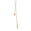 Thumbnail Image 1 of Bar Heart Drop Necklace 14K Yellow Gold 16&quot;