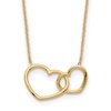 Thumbnail Image 1 of Double Heart Necklace 14K Yellow Gold 17&quot;