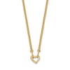 Thumbnail Image 1 of Solid Fancy Puffy Heart Necklace 14K Yellow Gold 16&quot;