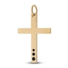 Thumbnail Image 1 of Marco Dal Maso Natural Onyx Cross Charm Sterling Silver/18K Yellow Gold-Plated