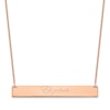 Thumbnail Image 1 of Large Script Bar Necklace 14K Rose Gold 18&quot;