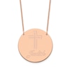 Thumbnail Image 0 of Image/Text Disk Necklace 14K Rose Gold 18"