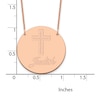 Thumbnail Image 1 of Image/Text Disk Necklace 14K Rose Gold 18"
