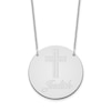 Thumbnail Image 0 of Image/Text Disk Necklace 14K White Gold 18"