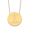 Thumbnail Image 0 of Image/Text Disk Necklace 14K Yellow Gold 18"