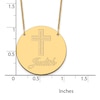 Thumbnail Image 1 of Image/Text Disk Necklace 14K Yellow Gold 18"