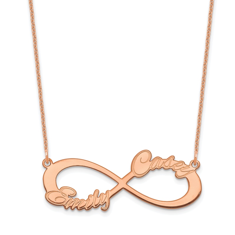 Two Name Infinity Necklace 14K Rose Gold | Jared