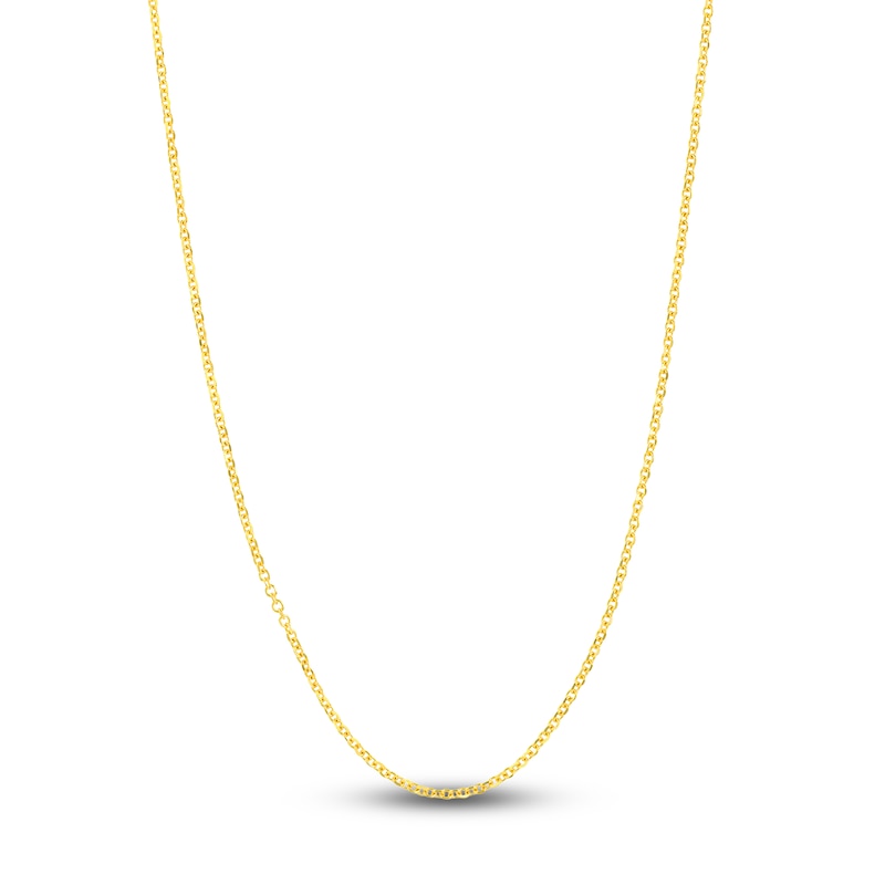 Main Image 1 of Diamond-Cut Cable Chain Necklace 18K Yellow Gold 20&quot; 1.05mm