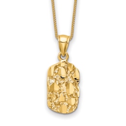 Nugget Necklace 14K Yellow Gold 18&quot;