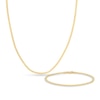 Thumbnail Image 1 of Solid Curb Chain Necklace/Bracelet Set 14K Yellow Gold 18&quot;