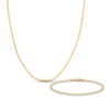 Thumbnail Image 1 of Solid Curb Chain Necklace/Bracelet Set 14K Yellow Gold 24&quot;/7.25&quot; 2.7mm