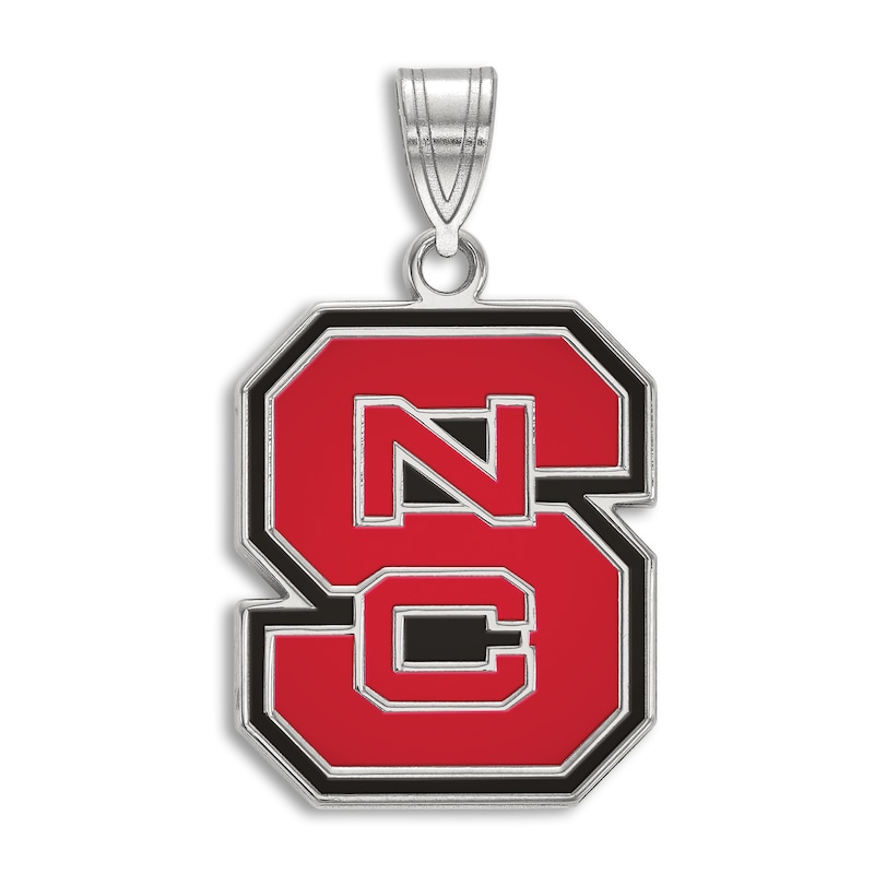 North Carolina State University Enamel Charm Sterling Silver