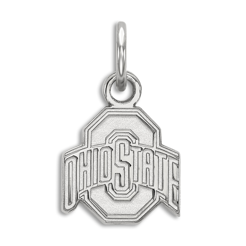 Main Image 1 of Ohio State University Small Necklace Charm Sterling Silver