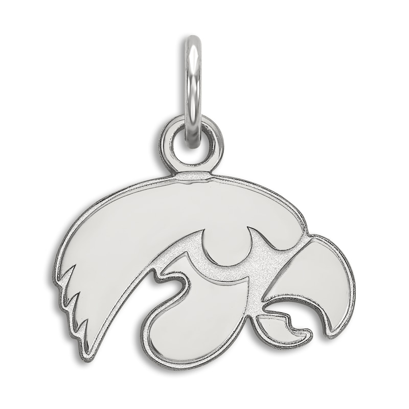 Main Image 1 of University of Iowa Small Necklace Charm Sterling Silver