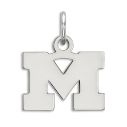 University of Michigan Small Necklace Charm Sterling Silver