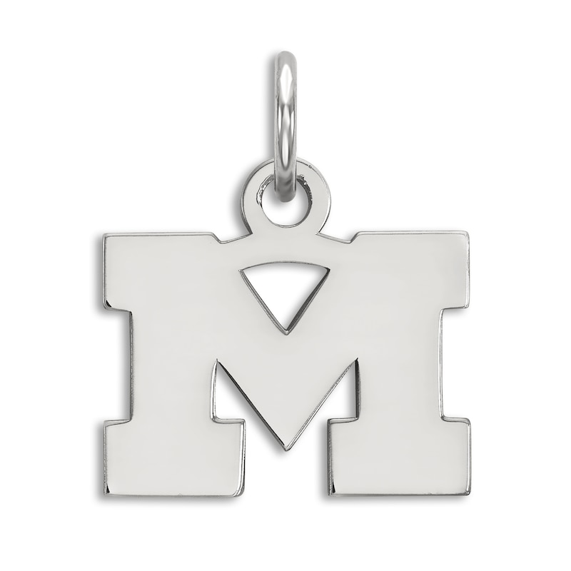 Main Image 1 of University of Michigan Small Necklace Charm Sterling Silver