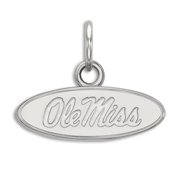 University of Mississippi Small Necklace Charm Sterling Silver