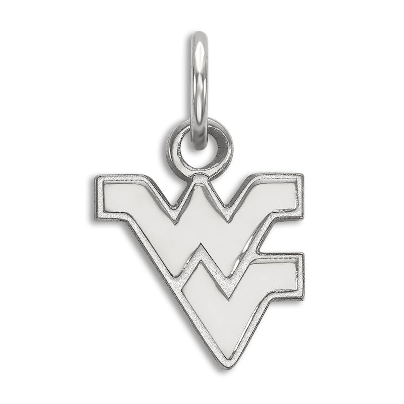 Main Image 1 of West Virginia University Small Necklace Charm Sterling Silver