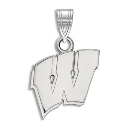 University of Wisconsin Small Necklace Charm Sterling Silver