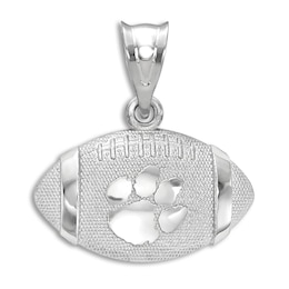 Clemson University Football Necklace Charm Sterling Silver