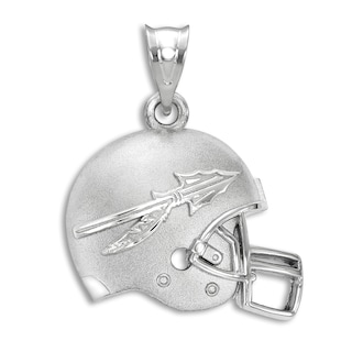 Philadelphia Eagles Helmet Pendant, 14K White - The GLD Shop