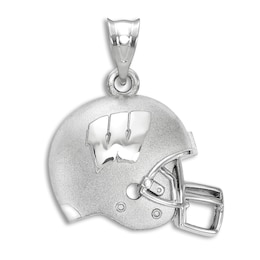 University of Wisconsin Football Necklace Charm Sterling Silver