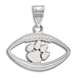 Clemson University Football Necklace Charm Sterling Silver