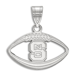 North Carolina State University Football Necklace Charm Sterling Silver