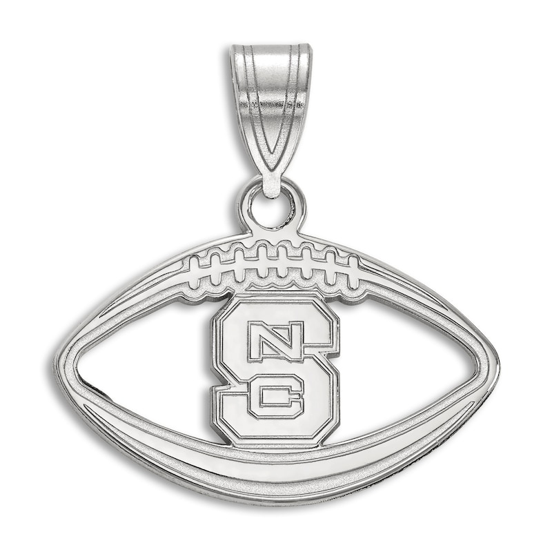 Main Image 1 of North Carolina State University Football Necklace Charm Sterling Silver