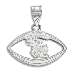 University of Kansas Football Necklace Charm Sterling Silver