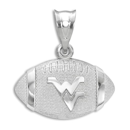 West Virginia University Football Necklace Charm Sterling Silver