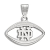 Thumbnail Image 1 of University of Notre Dame Football Necklace Charm Sterling Silver