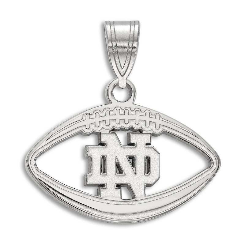 University of Notre Dame Football Necklace Charm Sterling Silver