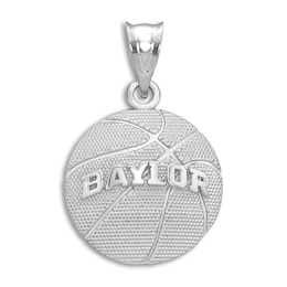 Baylor University Large Basketball Necklace Charm Sterling Silver