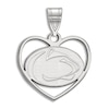 Thumbnail Image 1 of Penn State University Heart Necklace Charm Sterling Silver