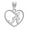 Thumbnail Image 1 of University of Alabama Heart Necklace Charm Sterling Silver