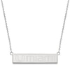 Thumbnail Image 1 of University of Miami Small Bar Necklace Sterling Silver 18&quot;