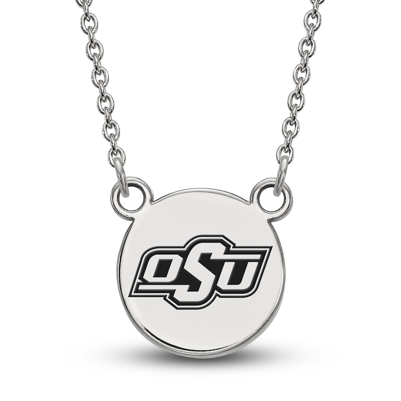 Oklahoma State University Pendant Necklace Sterling Silver 18