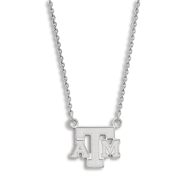 Texas A&M University Pendant Necklace Sterling Silver 18