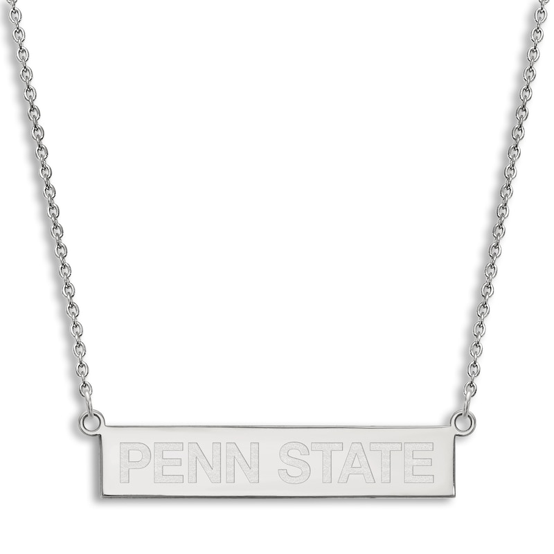 Main Image 1 of Penn State University Small Bar Necklace Sterling Silver 18&quot;