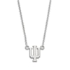 Thumbnail Image 1 of Indiana University Small Pendant Necklace Sterling Silver 18&quot;