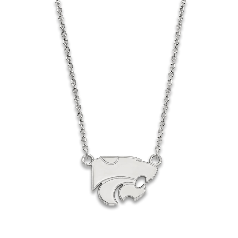 Kansas State University Small Pendant Necklace Sterling Silver 18"