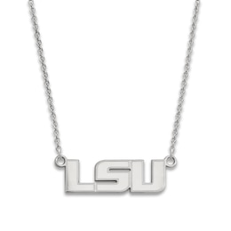 Louisiana State University Small Pendant Necklace Sterling Silver 18&quot;