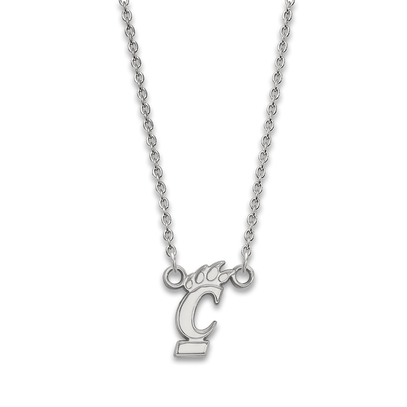 University of Cincinnati Small Pendant Necklace Sterling Silver 18"