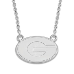 University of Georgia Small Pendant Necklace Sterling Silver 18&quot;